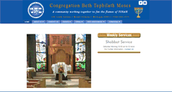 Desktop Screenshot of bethtephilathmoses.com